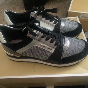 Black and silver Michael kors shoes